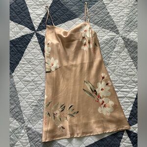 Floral Satin Mini Dress